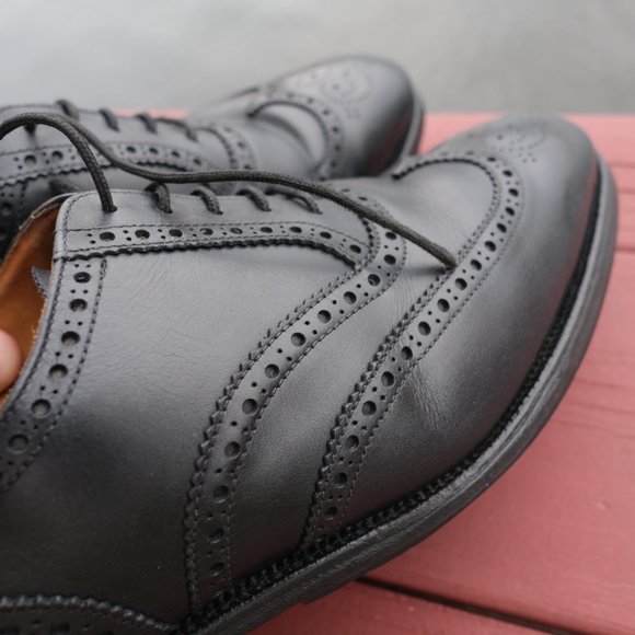 Crockett & Jones London Full-Brogue Oxford Black Calf Leather Sz UK 9 F / US 10 - Picture 13 of 13